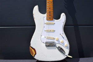 DÉsse Soundscape Completely Roasted S-Type in Olympic White over 3Tone Sunburst
