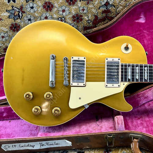 1957 Gibson - Les Paul Goldtop Refinished + PAF Upgrade - ID 5077