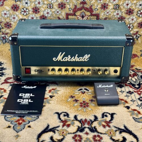 2015 Marshall - DSL15H + Captain Tone Mod + Green Tolex + Gold Logo - ID 5389