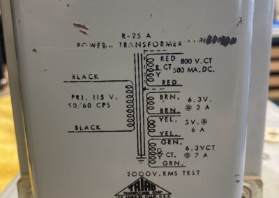 Dumbleland Special #011 — power transformer TRIAD R-25 A